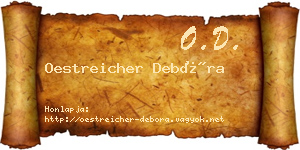 Oestreicher Debóra névjegykártya